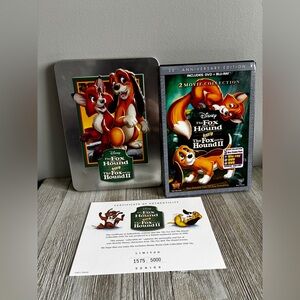 Limited Edition Disney The Fox and the Hound 30th Anniversary Movie Set + COA